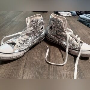 Converse Sparkling Silver High-Tops